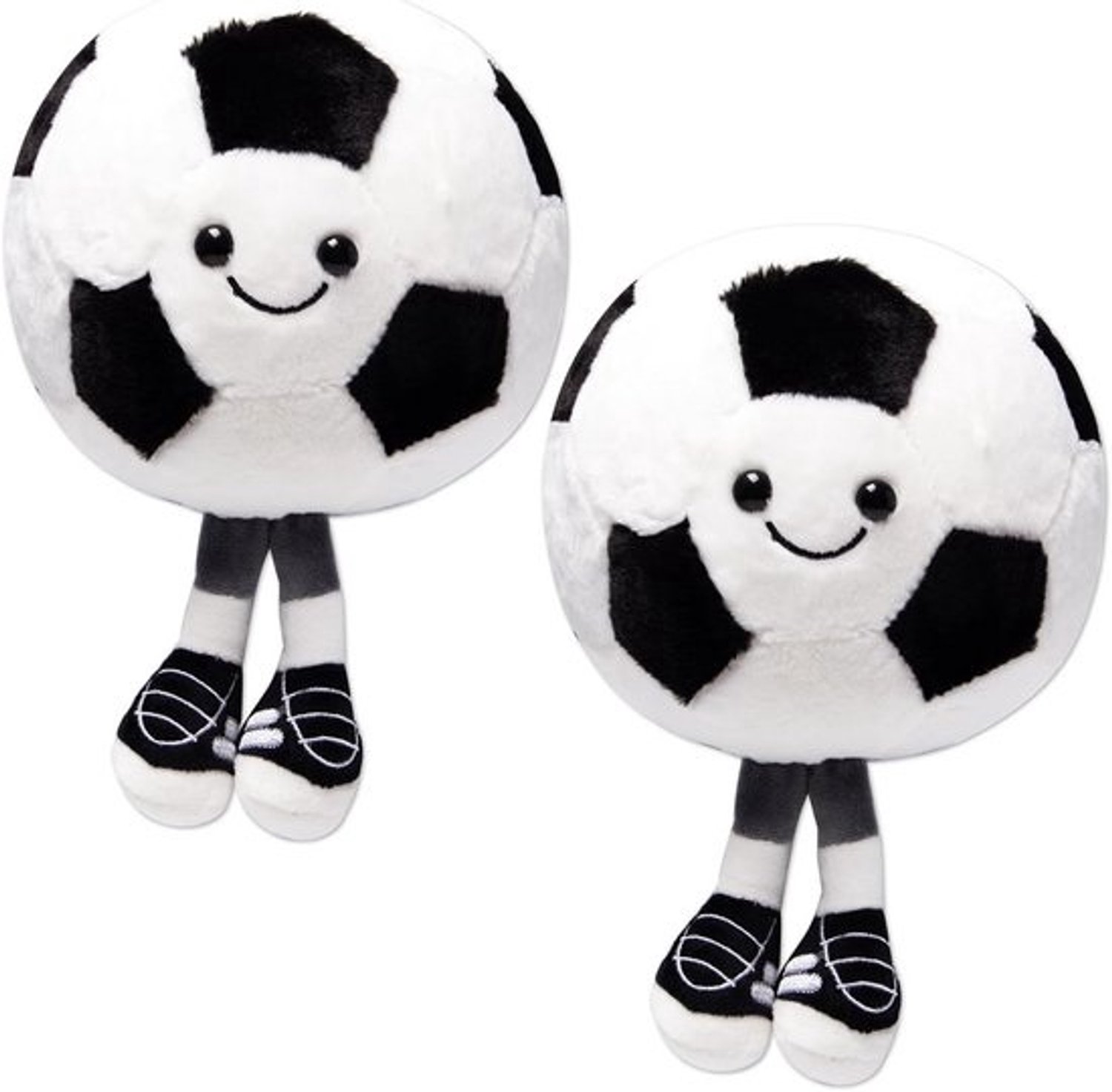 Zacht Pluche Voetbal Kussen Smiley - 25 cm Pluche Speelgoed