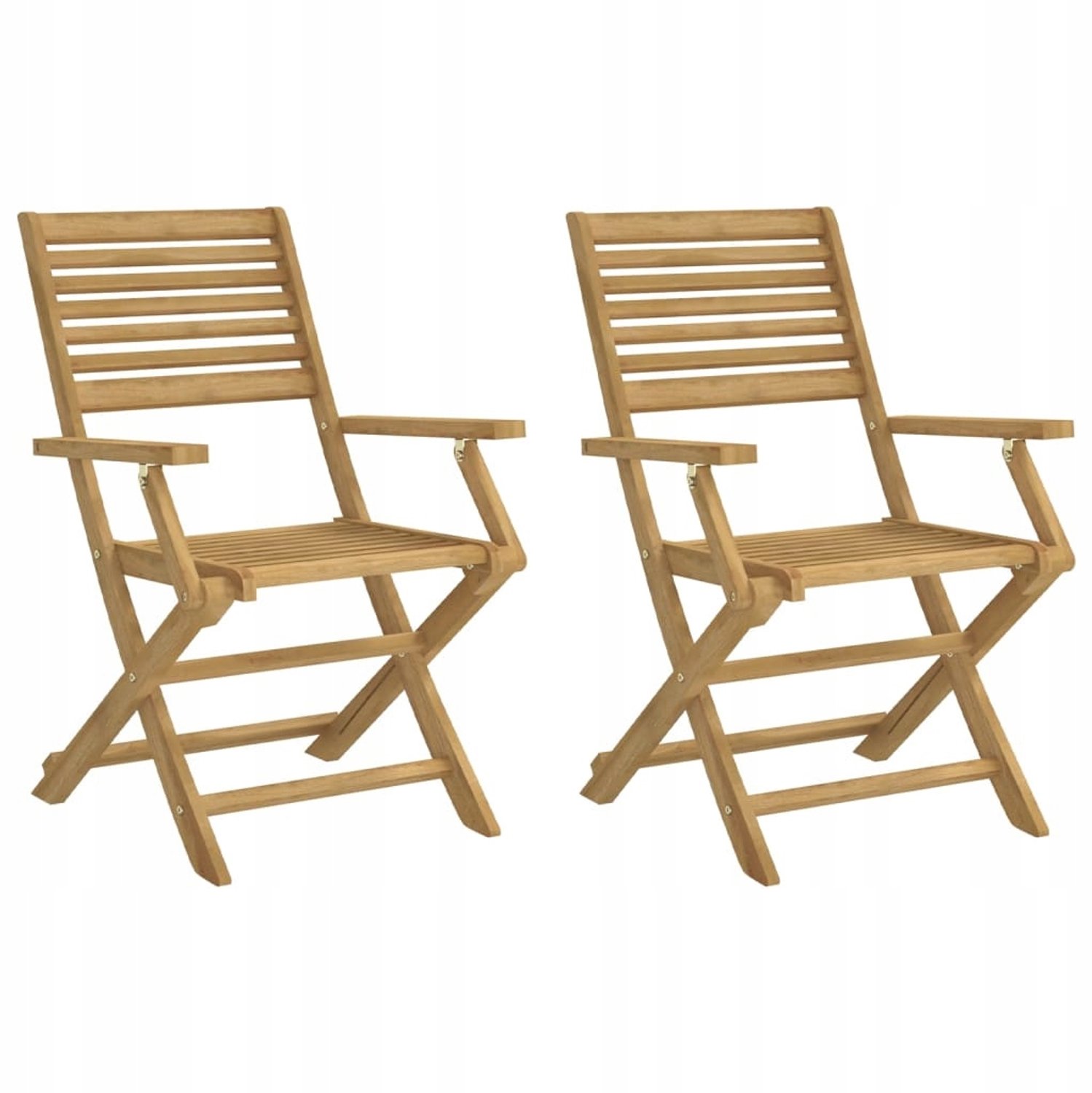 2x Houten Klapstoelen Tuin – Acaciaboom, Balkon & Terras