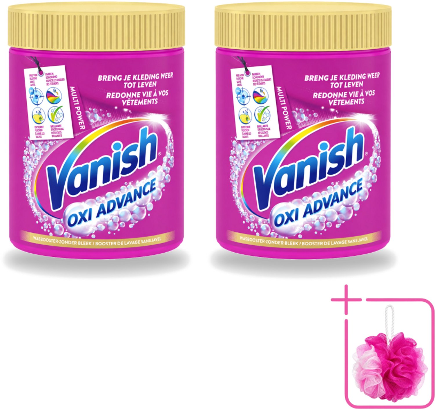 2 x Vanish Oxi Advance - Vlekkenverwijderaar Poeder - Zonder Bleek - Gekleurde Was - 840 Gram - Bulkverpakking - Vlekkenverwijderaar - Douchemop - Wasbooster