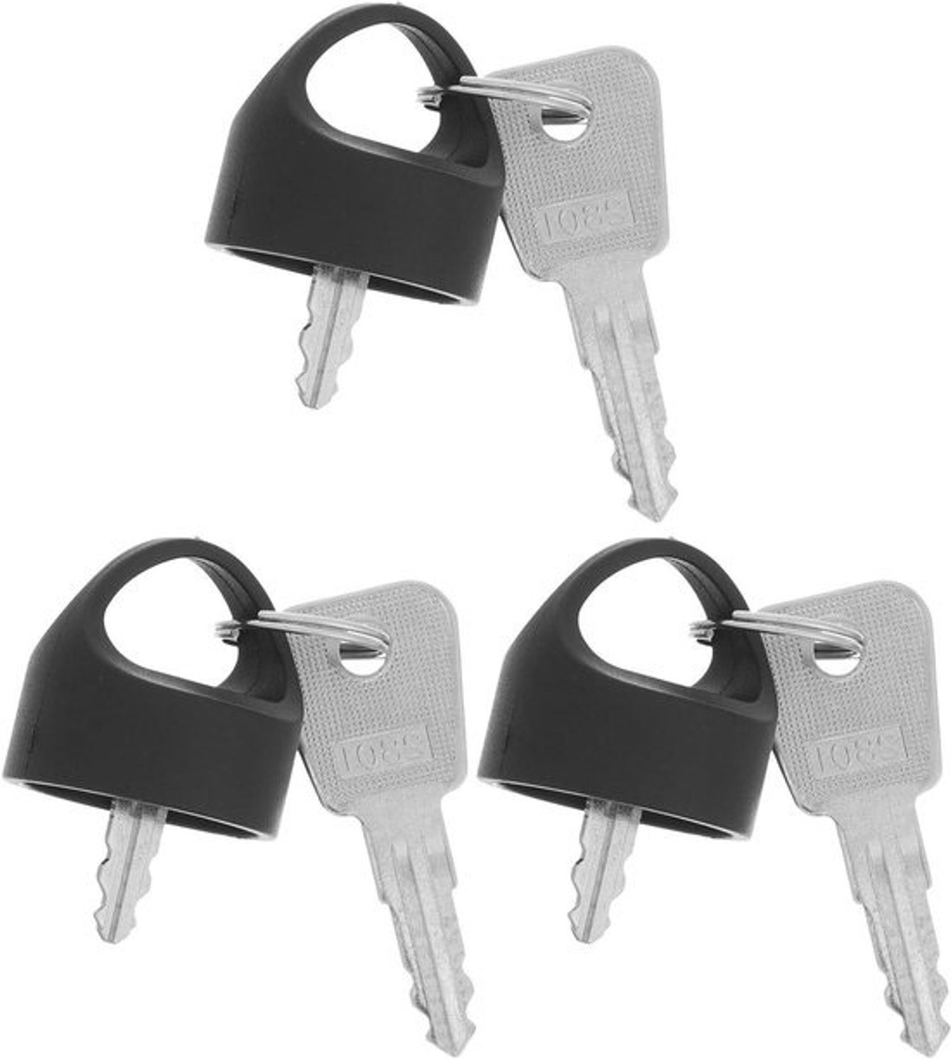 Scootmobiel Sleutels - Contactslot Sleutel - Mobiliteitshulpmiddelen Starten - Soepele Ontsteking - 3 Stuks - Zwart