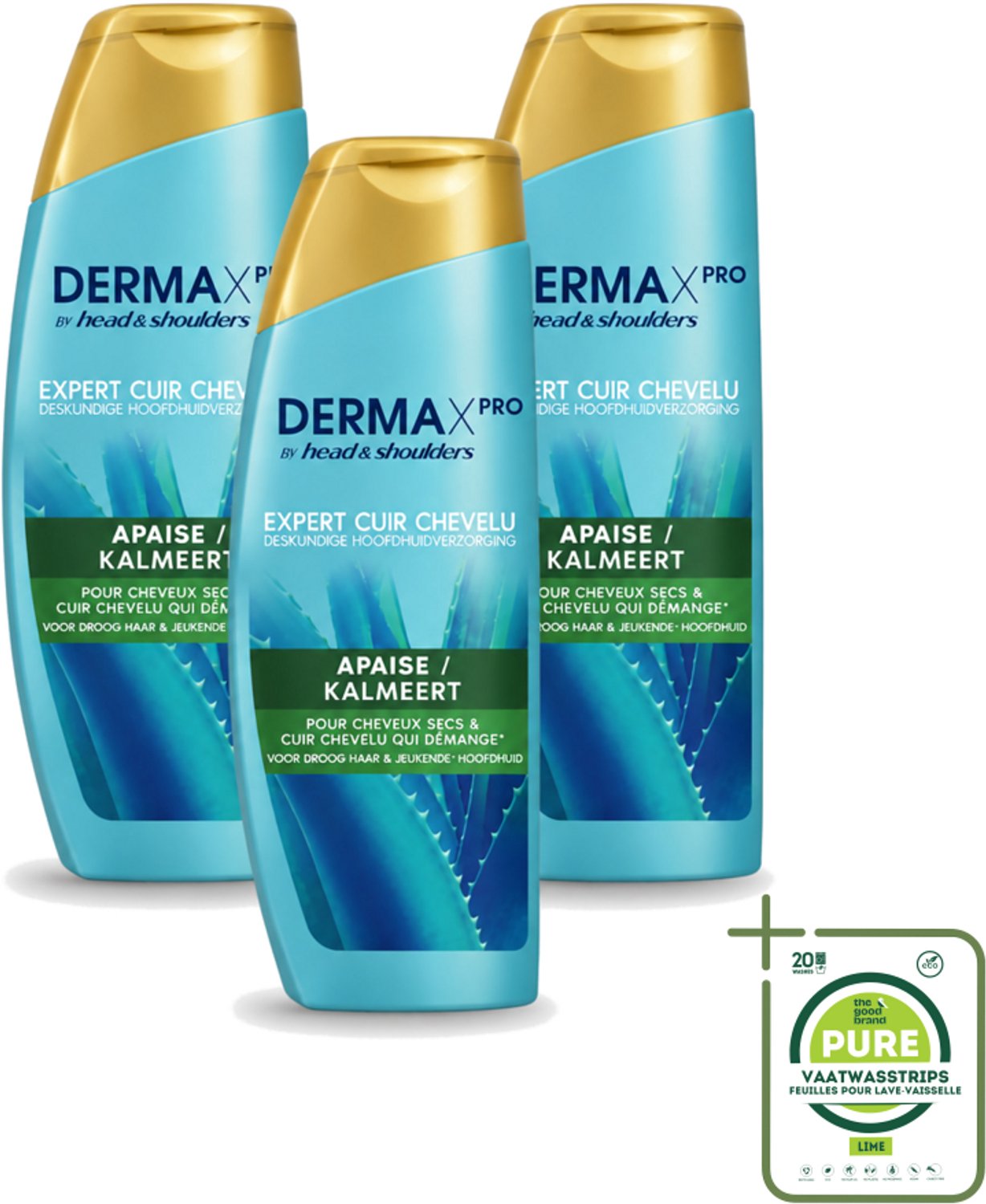 3 x Head & Shoulders - Shampoo - DermaXpro - Kalmeert - 225ml - Grootverpakking - Vaatwasstrips - Kwaliteit - Prijs - Beschikbaarheid - Levering - Betrouwbaarheid