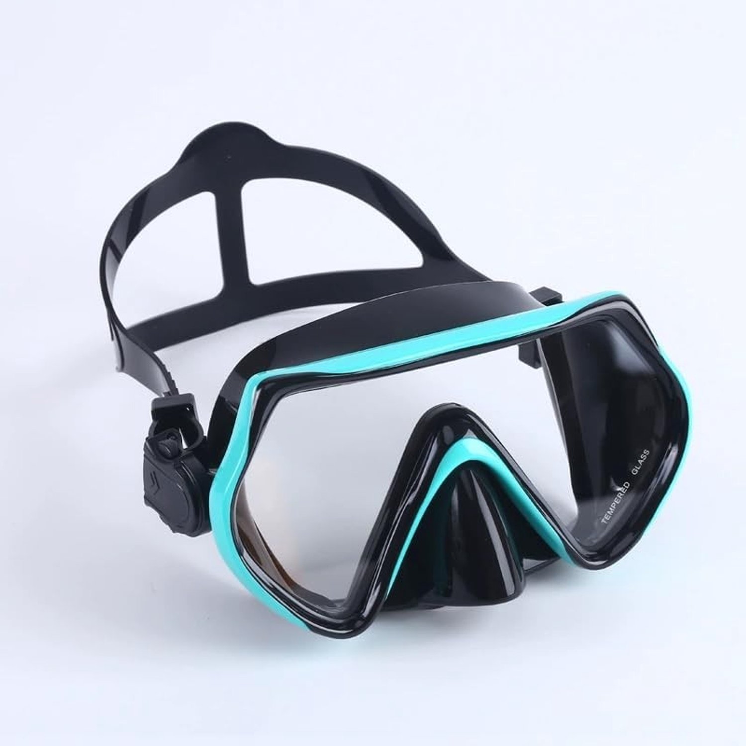 Duikmasker - Zwart - Voor Volwassenen en Tieners - Siliconen Band met HD Gehard Glas - Voor Duiken, Snorkelen en Zwemmen
