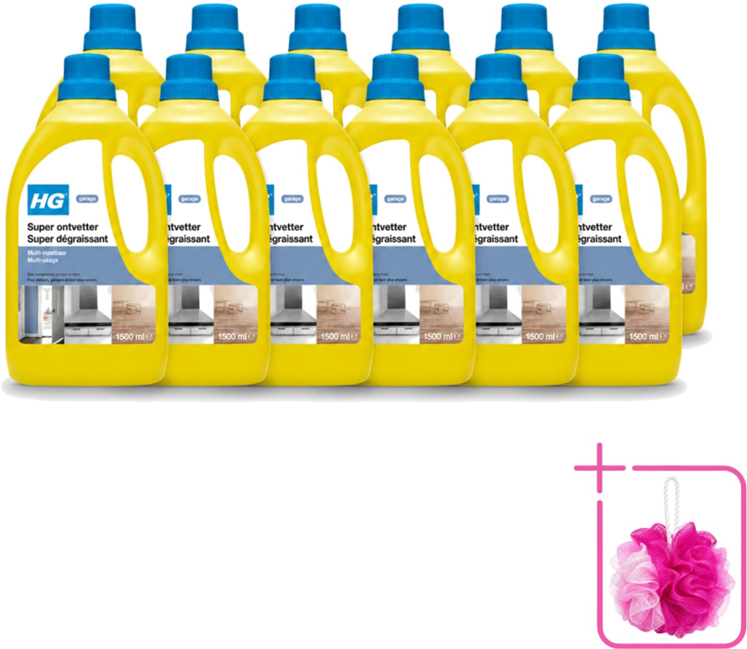 12 x HG - Super Ontvetter - 1,5 L - Bulkverpakking - Ontvetter - Vet verwijderen