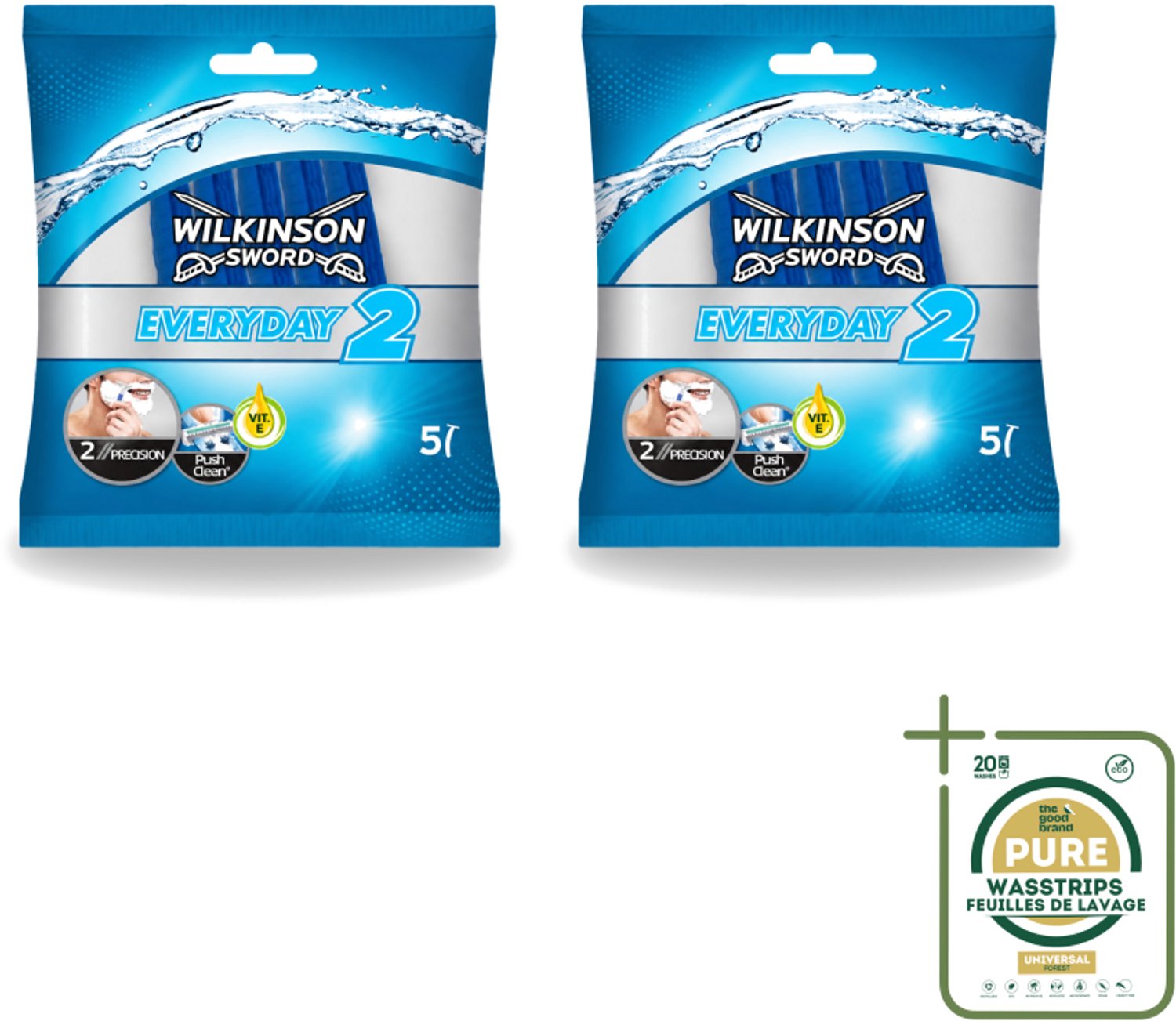 2 x Wilkinson Sword - Wegwerpscheermesjes - 5 Scheermesje - Scheermesje - Wegwerpscheermesje - Scheerbeurt - Scheermes - Aloë Vera