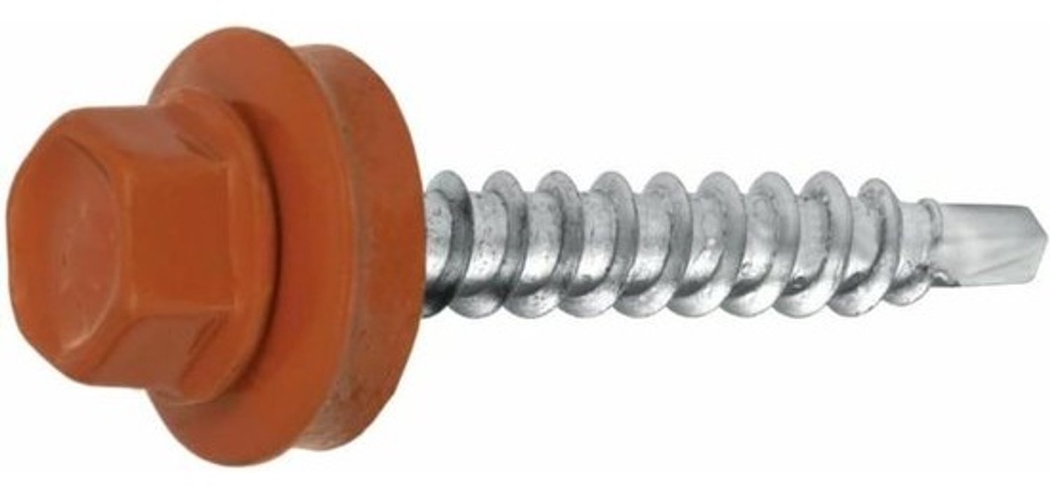 Boorschroeven - Metaalplaat Schroeven - Dak & Gevel - Zelfborende Punt - 48 x 55 mm - Koperbruin