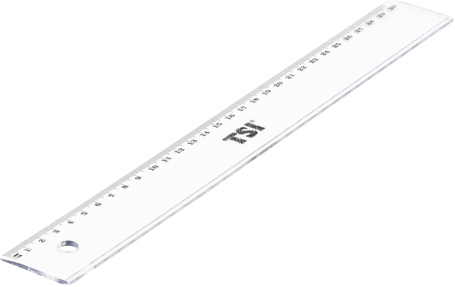 Transparante Liniaal 30 cm met Facet en Inktrand