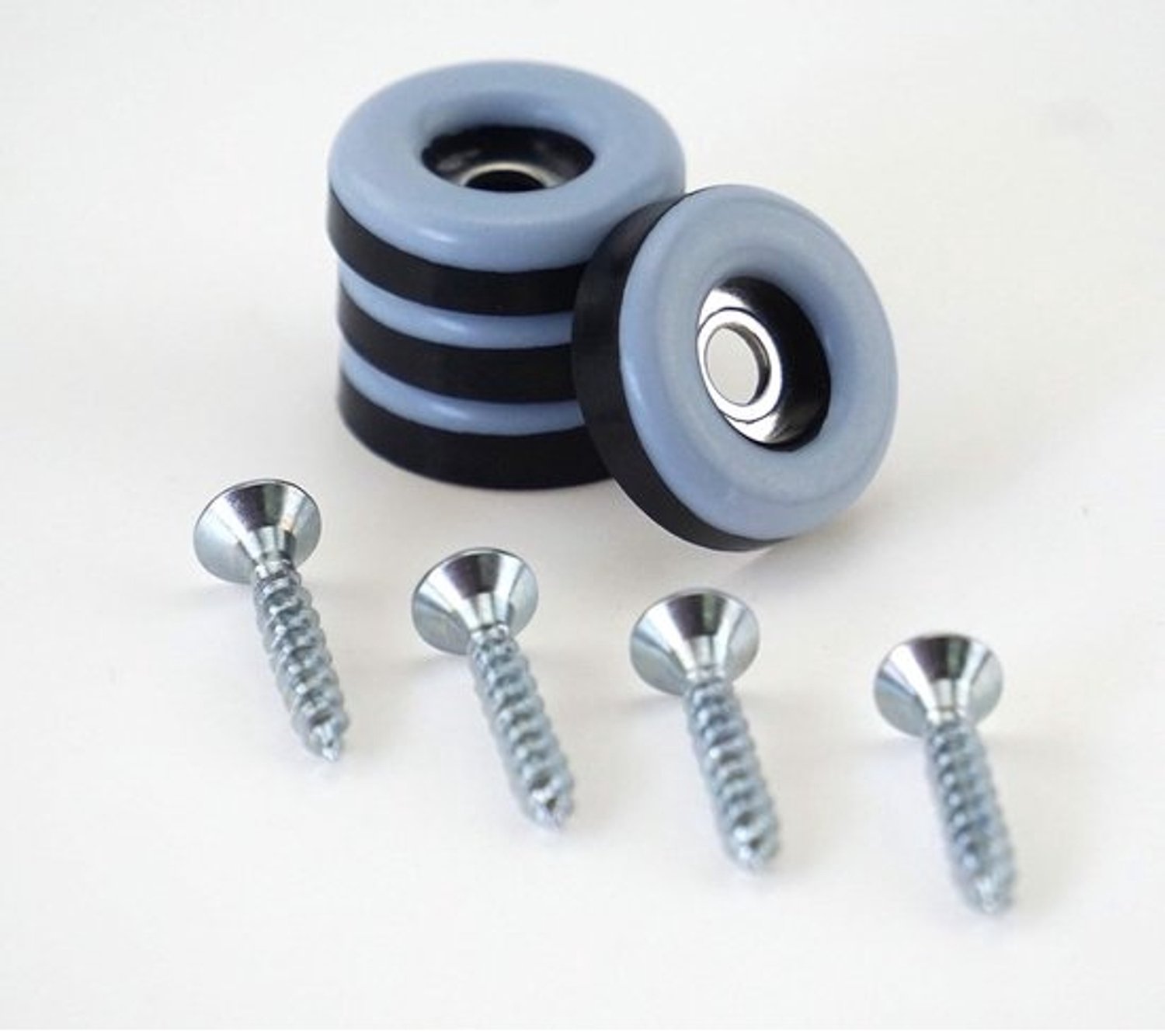 Meubelglijders Rond - PTFE Glijders - Vloer Beschermen - Inclusief Schroeven - 22 mm Doorsnee - Grijsblauw