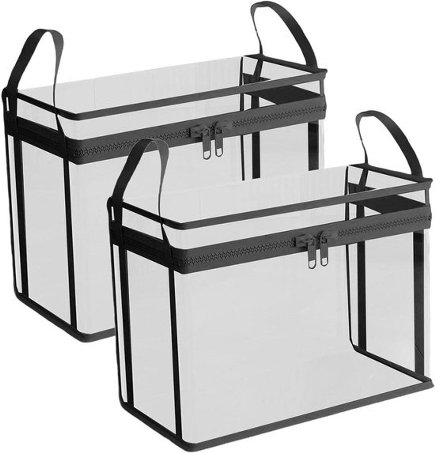 Speelgoed Organiser - Opbergdoos - Ruimte Opruimen - Transparant Voorpaneel - 39x30x4 cm - Zwart