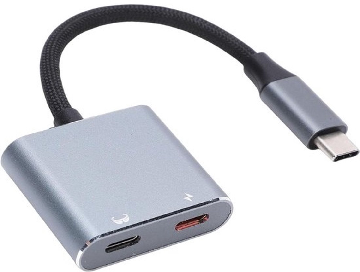USB C Adapter - AR VR Hub - Meeslepende Beelden - Dubbele 4K Video - 100W PD Opladen - Grijs