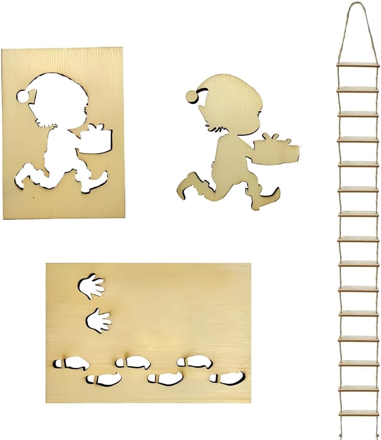 Wichtel Footprints Template Gnomes Gnome Accessories Christmas Leprechauns Ladder Hanging Long Floor Window Decoration - ShopVlot