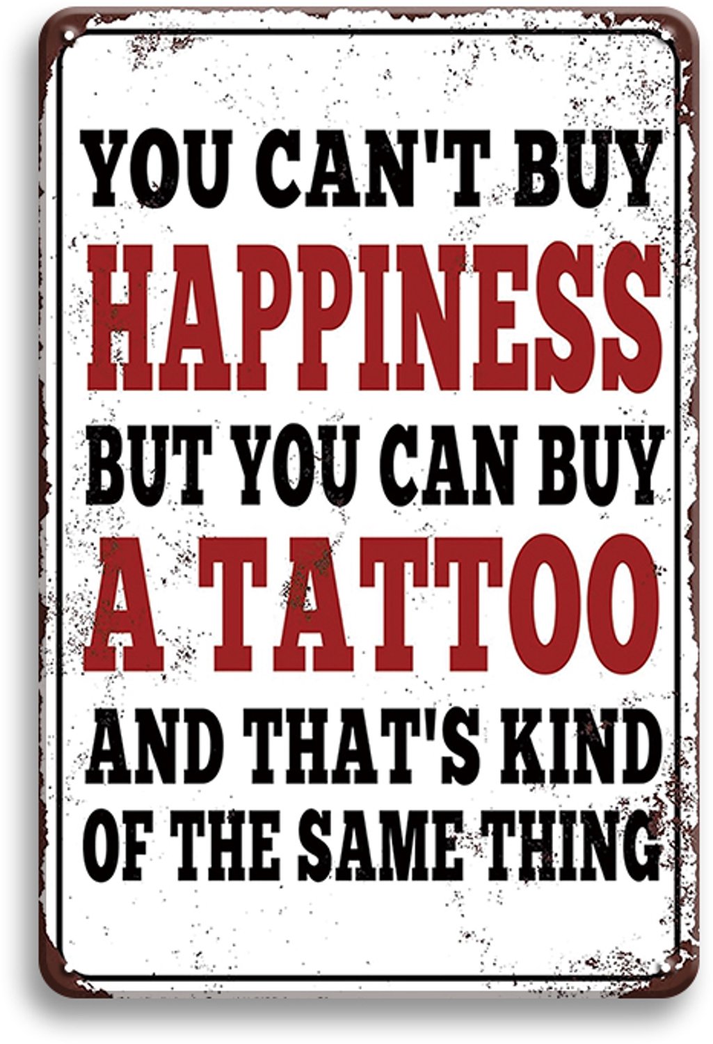 Tattoo Metalen Wandbord 30x20cm – Tattoo Shop Decoratie – Vintage Retro Wanddecoratie – Tattoostudio Tattoo Salon Mancave