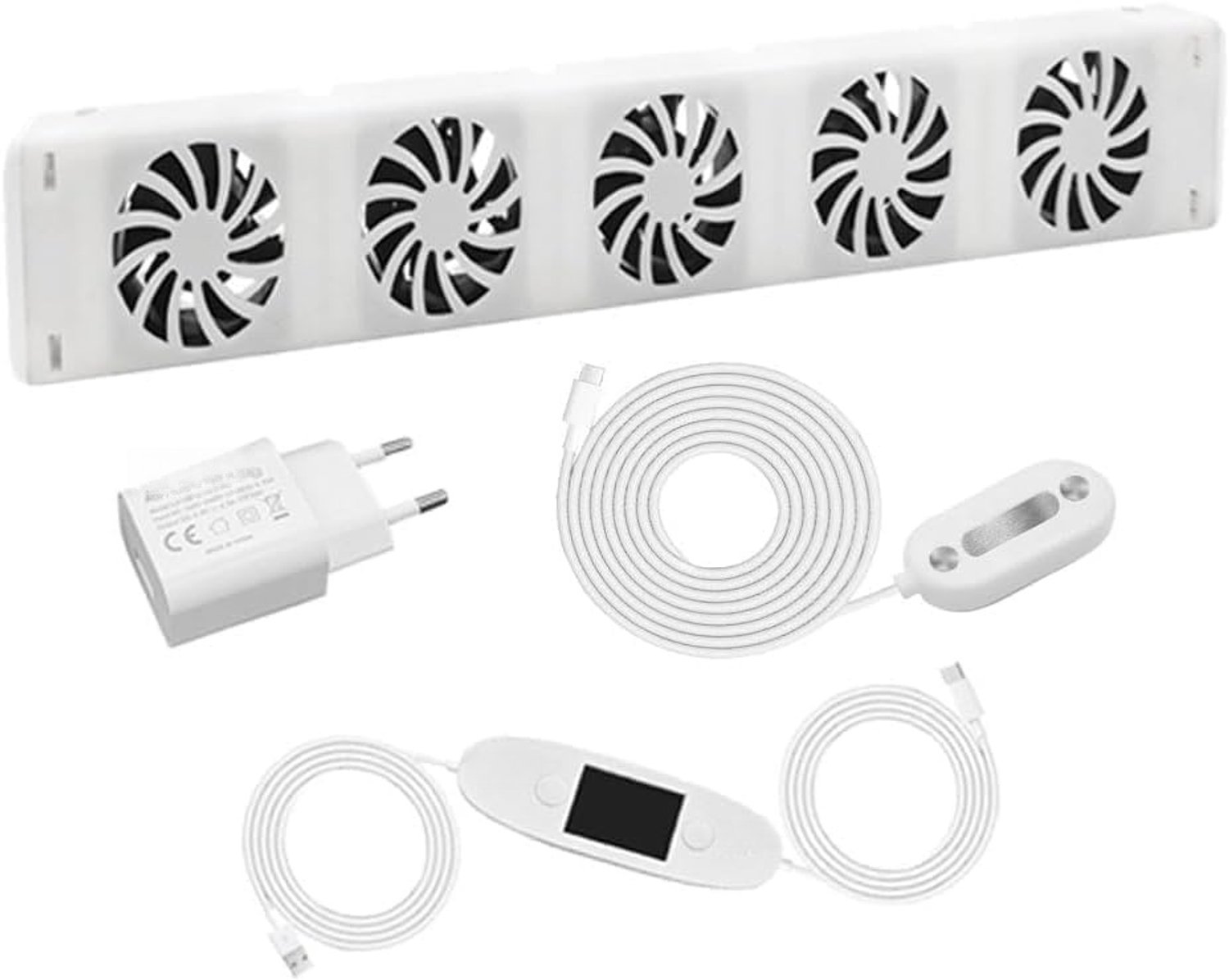 QEVA Radiator Ventilator - Ventilatorkachel - Elektrische Ventilator - Wit - 20cm x 20cm x 80cm