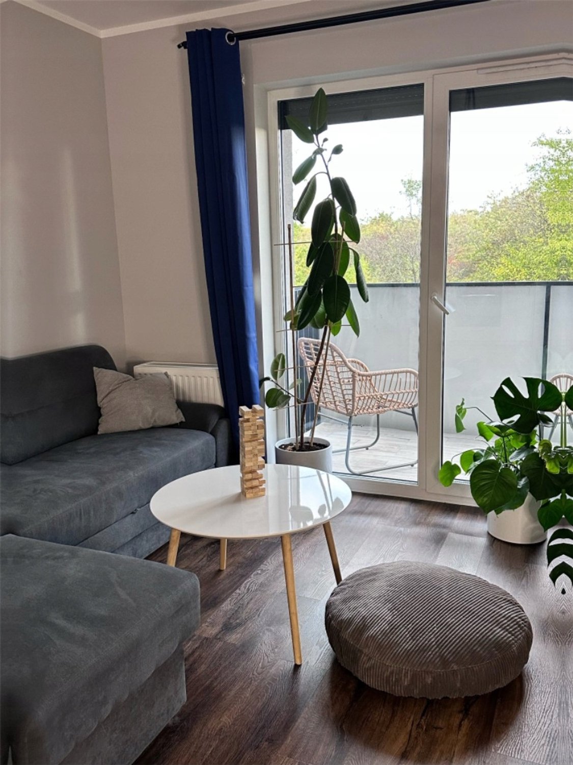 Moderne corden poef taupe 70x70 cm - comfortabel en stijlvol