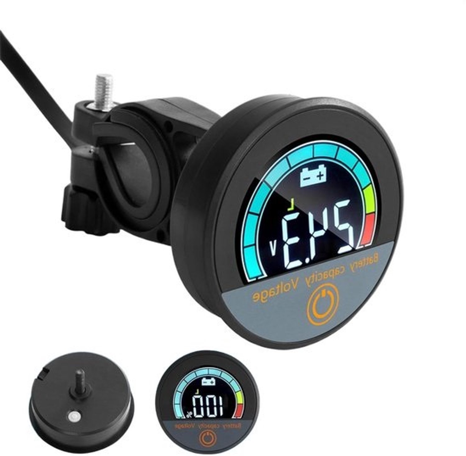 Accuspanningsmeter - Volt meter - Voertuigbewaking - Waterdicht ontwerp - 12V-84V - Zwart