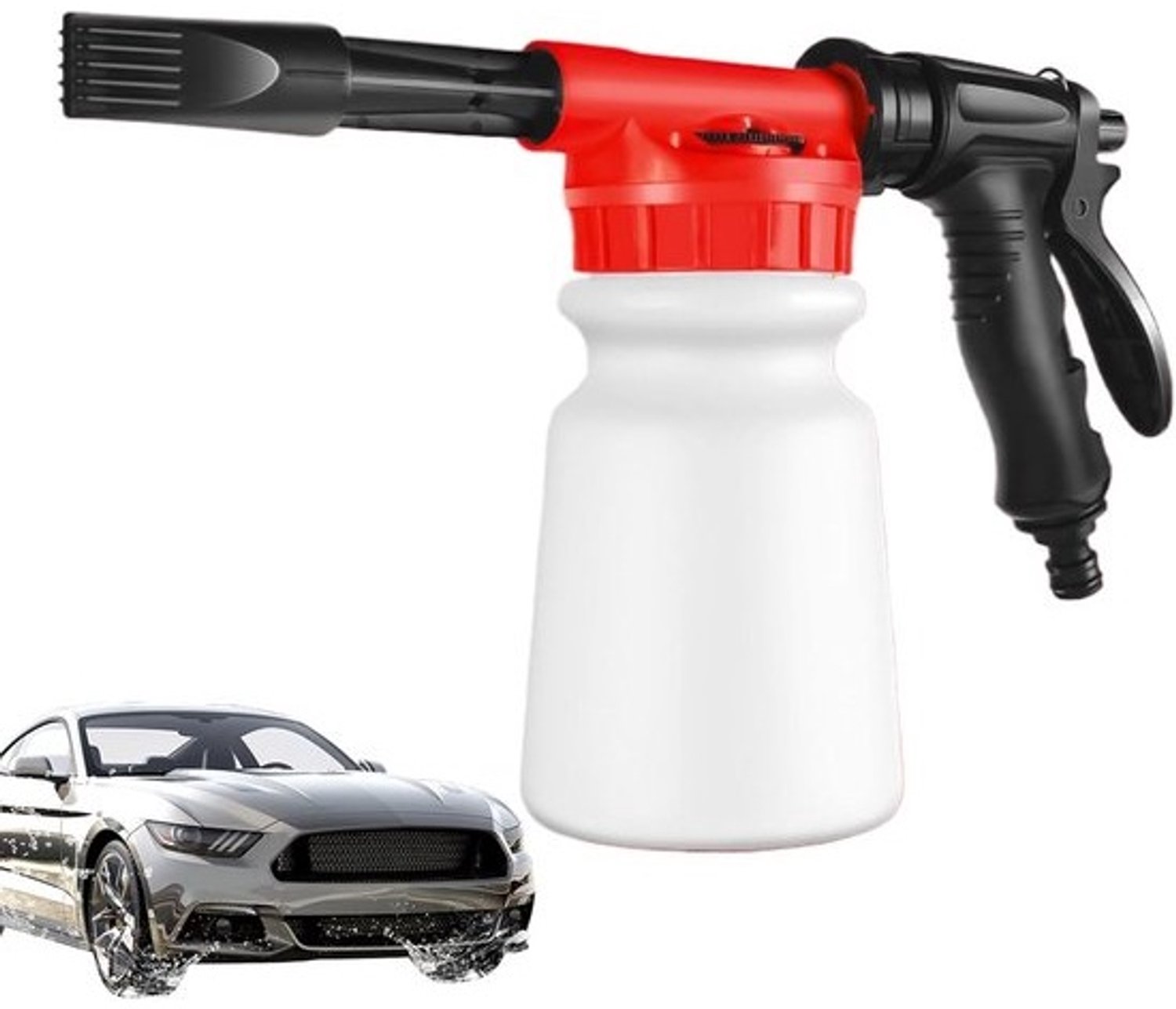 Schuimreiniger - Waterslang Schuimsproeier - Auto Wassen - Hoge Druk Schuimcapaciteit - 1 L - Rood