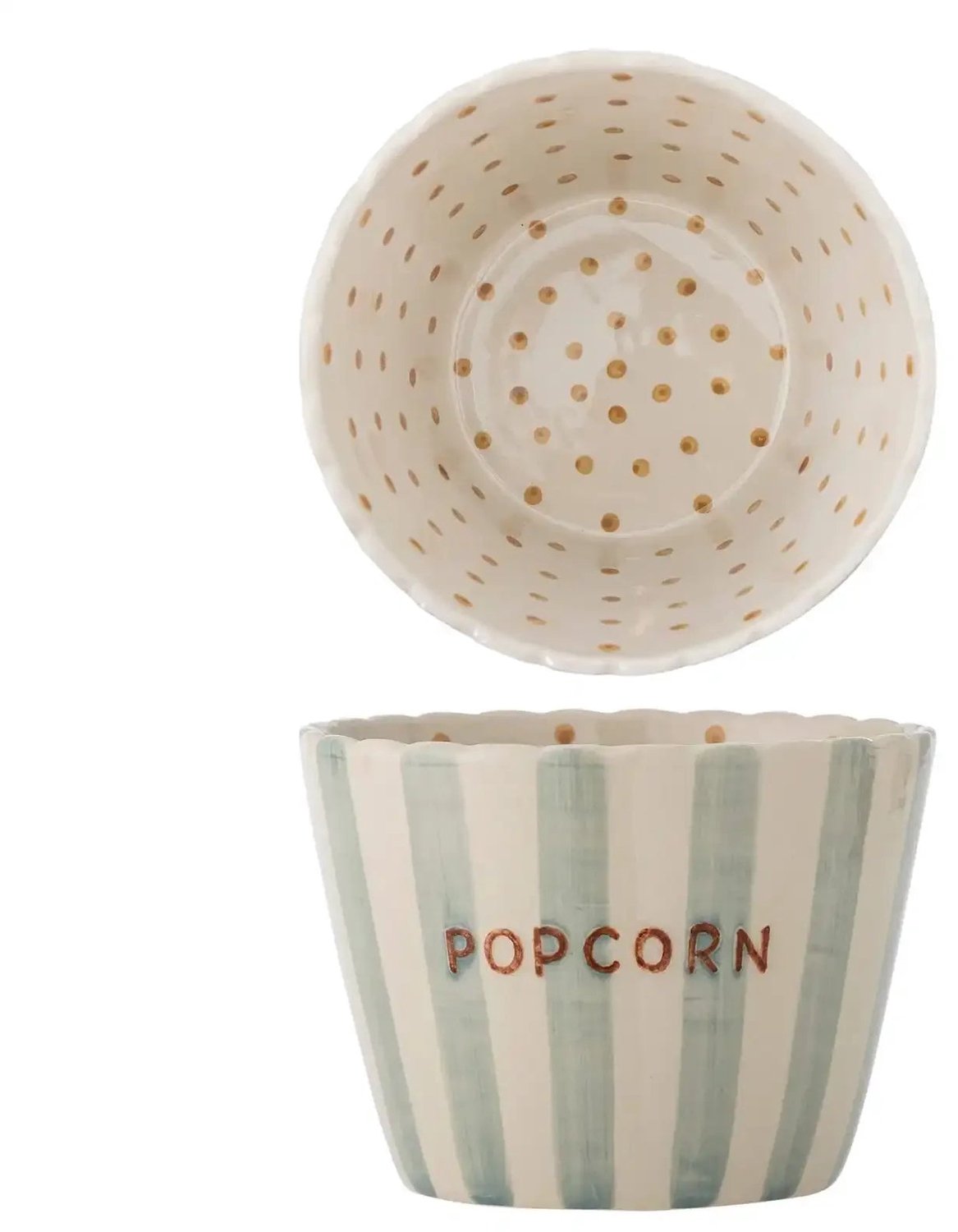 Bloomingville Popcornschaal Chip – gestreept – Ø 17,5 cm