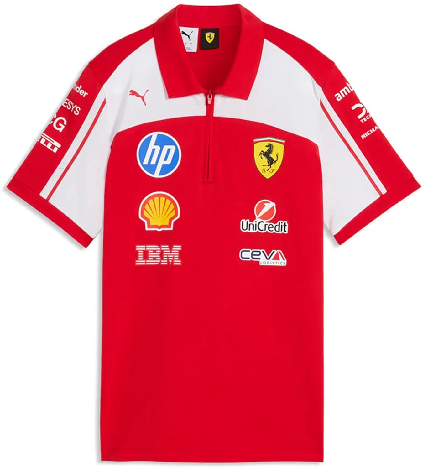 Puma Sf Ferrari Replica Korte Mouw Poloshirt Vrouw Rood