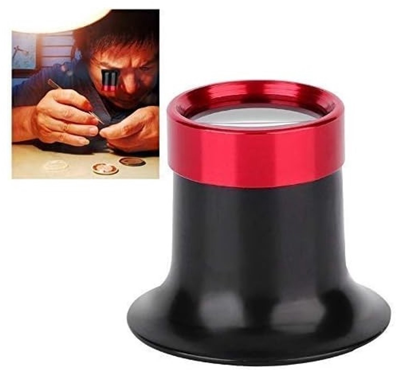 Oogloep - Aluminiumlegering - 10x Vergroting - Ultradraagbaar - Voor Horlogemakers en Sieradenmakers