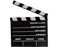 Regisseur Film Slateboard - Filmklapbord Clapper - Filmopnames Aangeven - Kostuum Kwaliteit - 7 x 8 inch - Zwart