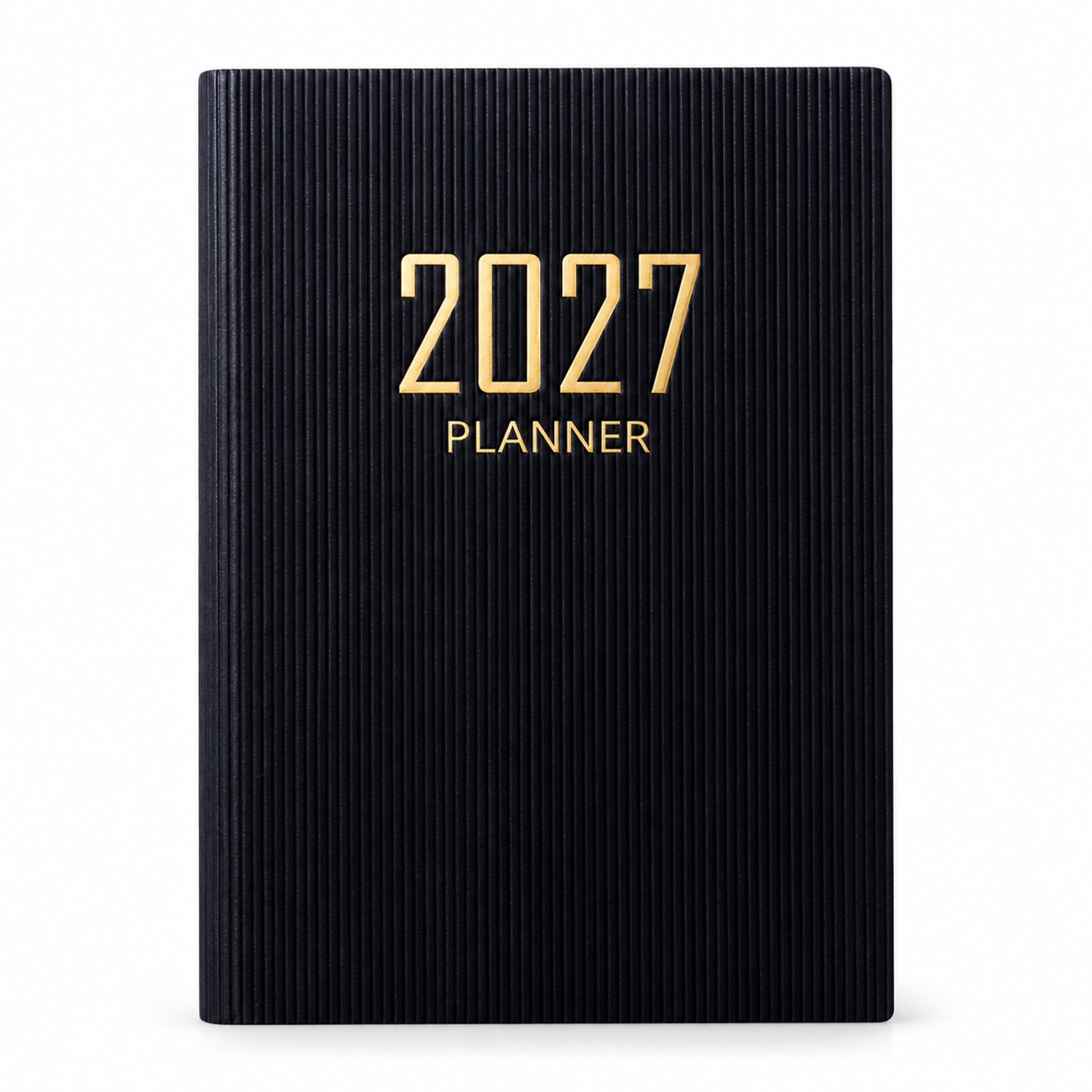 Weekagenda 2027 A5 – 1 week op 2 pagina’s – Flexibele kaft – Zwart