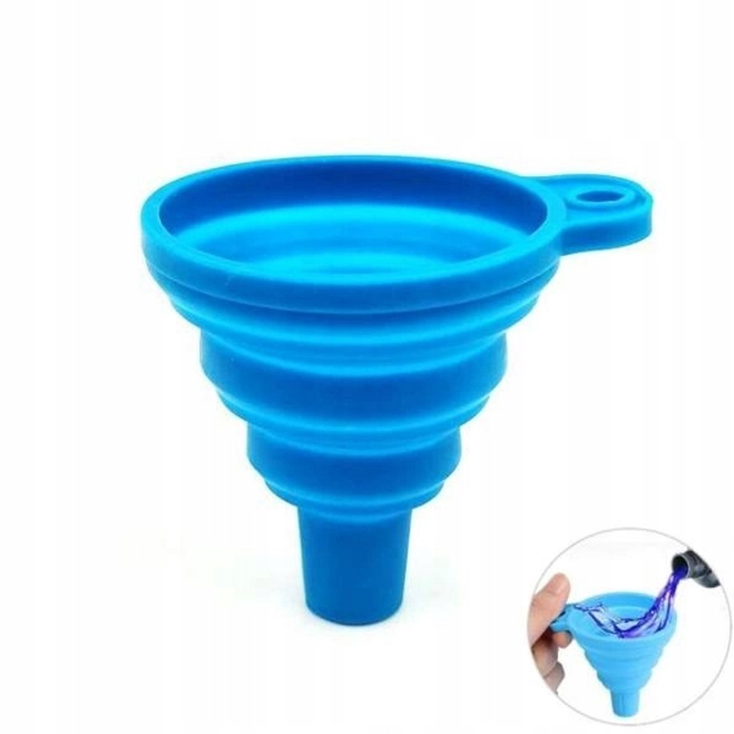 Opvouwbare Siliconen Keukentrechter Blauw