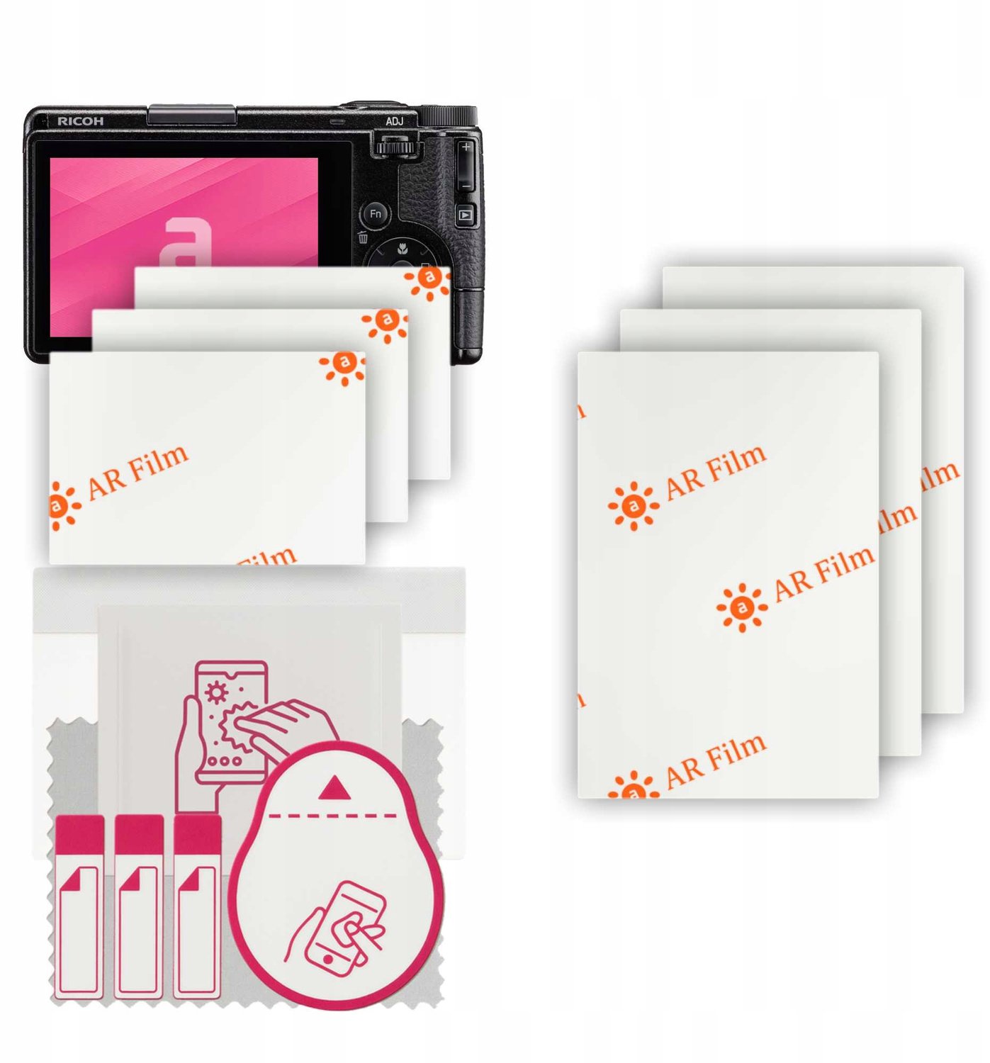 3x Apgo Hybride Anti-Reflectie Glas voor Ricoh GR IIIx Urban Edition