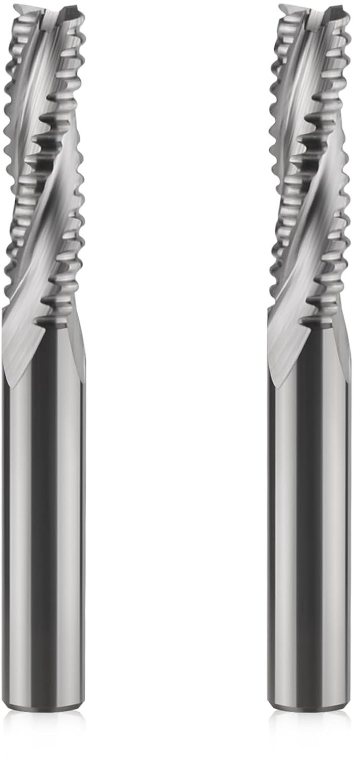 2pcs carbide shank milling cutter, 6mm, 22mm cutting length, 3 teeth/3 cutting mill, CNC milling cutter, HRC 55, CNC - ShopVlot