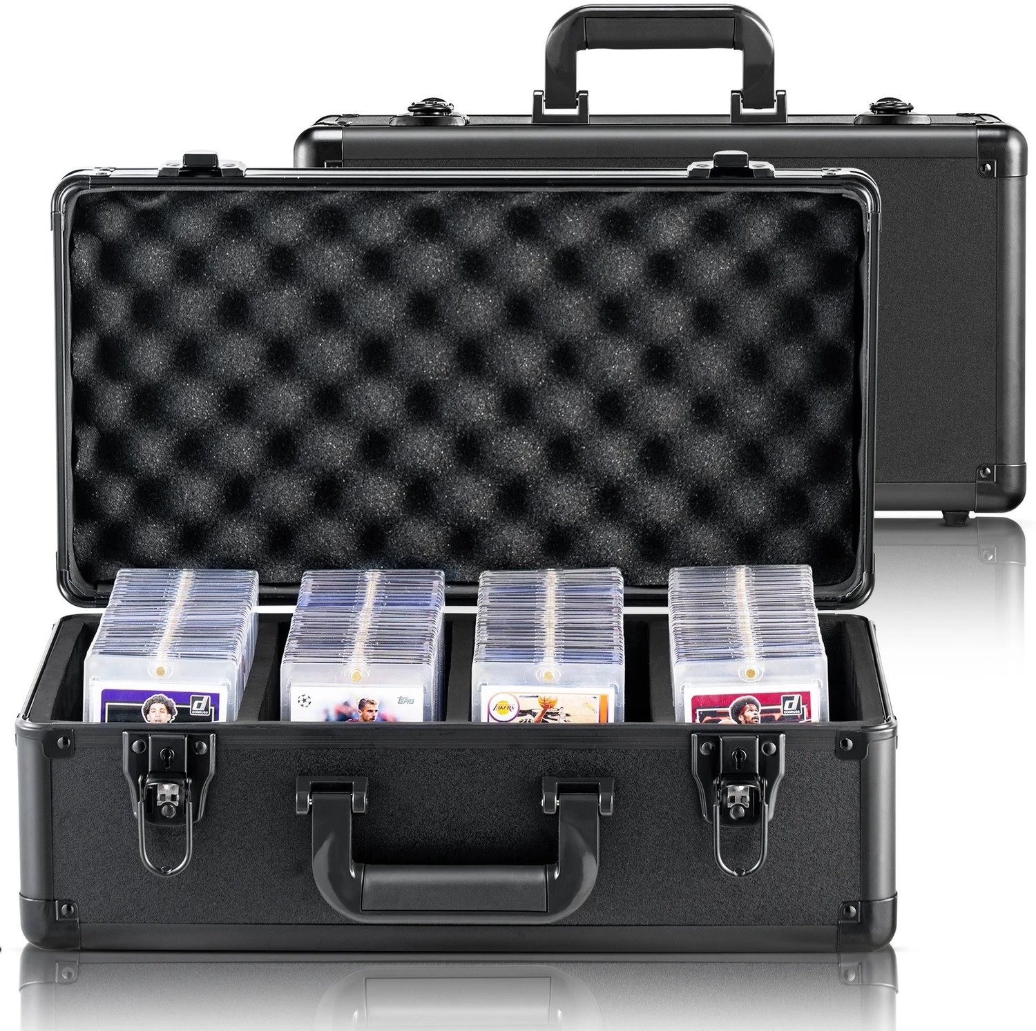 Marqs Opbergdoos kaarten - Kaartenhouder - Verzamelkaarten - Sleutelslot - 2 sleutels - Voor 96 graded kaarten - 42x16,5x23,5cm