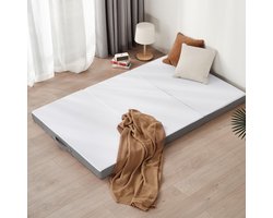 Z-hom Vouwmatras, schuimmatras 120 x 195 x 10 cm, 2-zits opvouwbare matras, vloermatras, spons met hoge dichtheid met - ShopVlot
