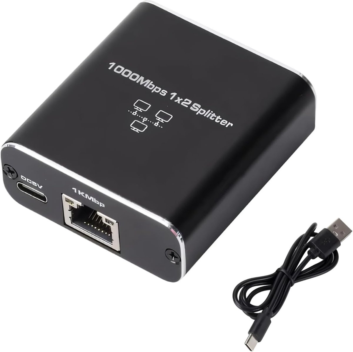 network switch, Lan Splitter 1 to 2, 1000Mbps network splitter, 2 ports for computer, TV, hub, switch, router, set-top - ShopVlot