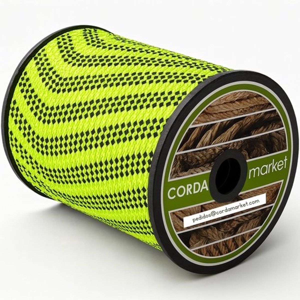 Reparatietouw - Universeel koord - Voor buitengebruik - Hoge treksterkte - 50 meter - 8 mm - Neongroen