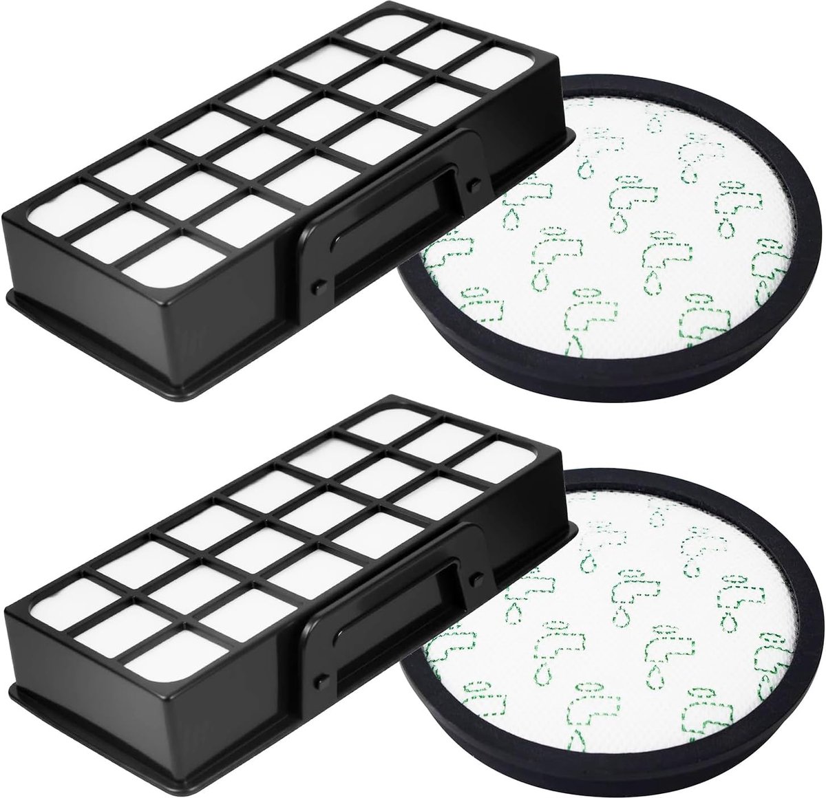 2 sets vervangingsfilters geschikt voor Rowenta RO7611EA stofzuiger - vervangt onderdeel