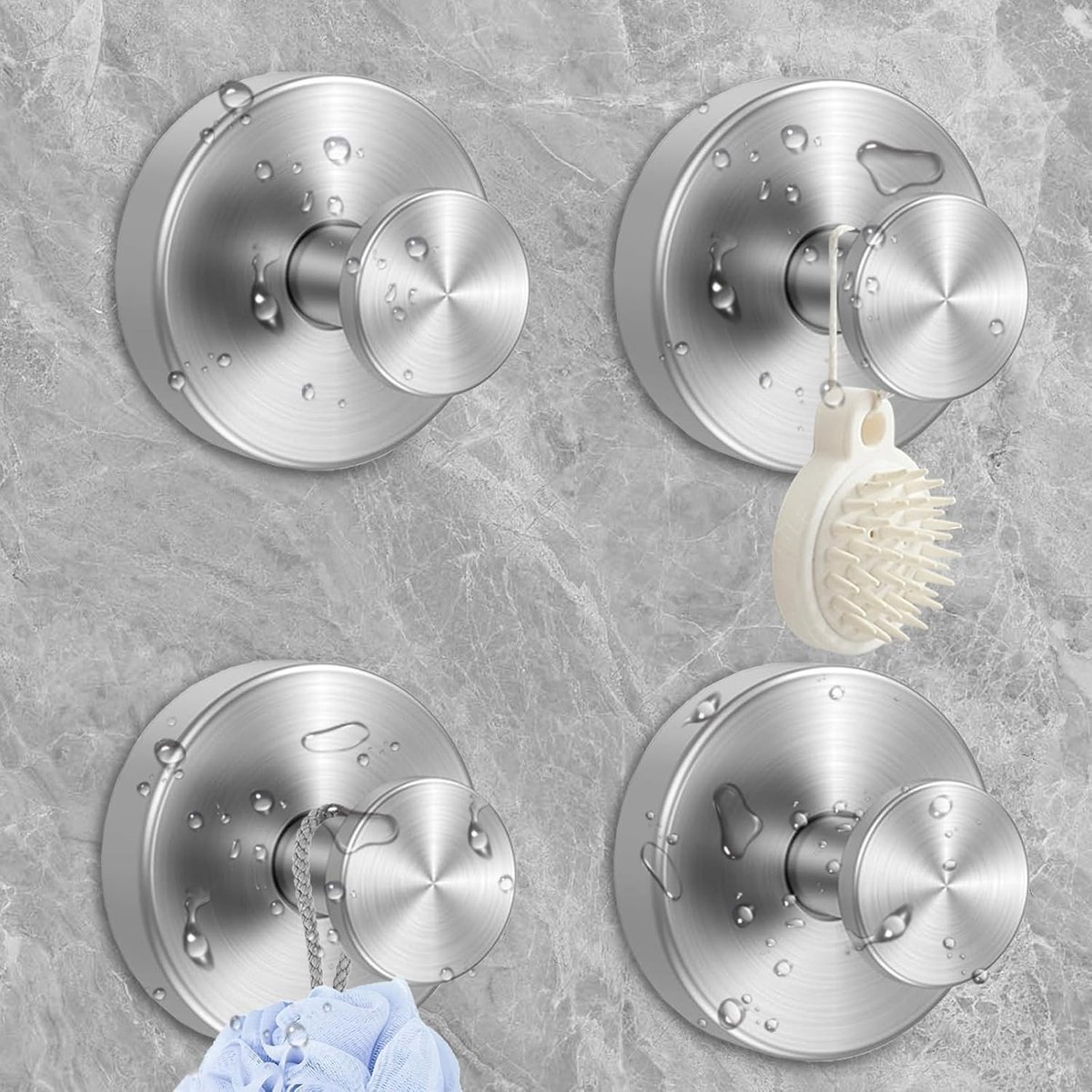 Verwijderbare en Herbruikbare Zuignap Haken voor Muur, Badkamer en Keuken - Sterke Bevestiging tot 10 kg (Set van 4)