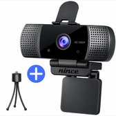 Nince Webcam Full HD 1080P - Webcam pour PC / webcam pour ordinateur portable - Webcam avec microphone