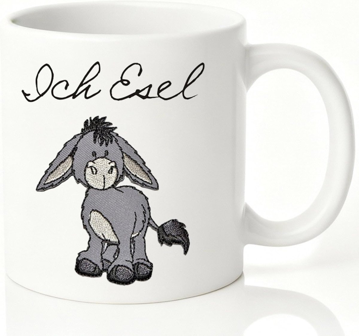Koffiemok "Ich Esel" kerstmis fun wit