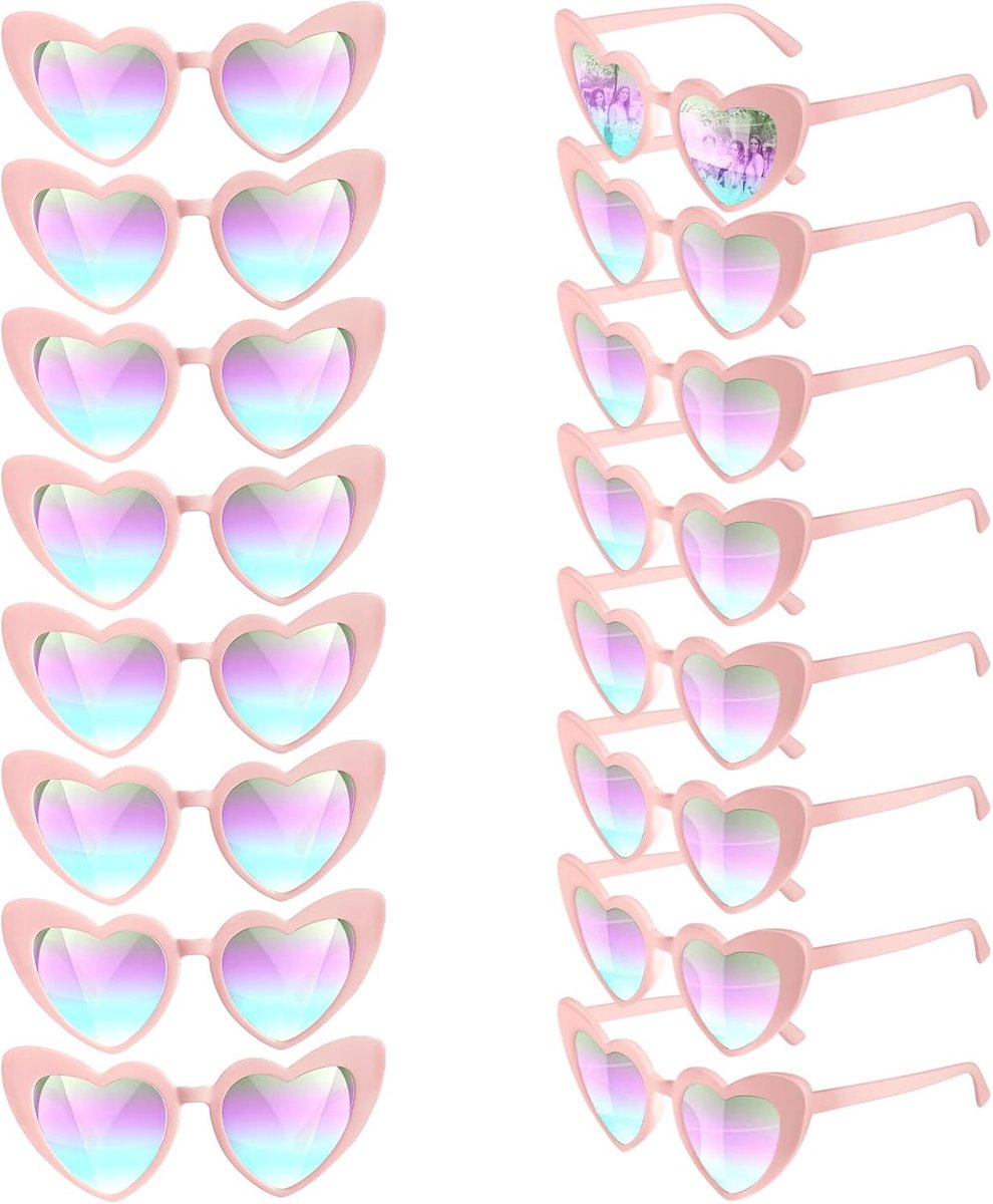 8/16 Stks Hartvormige Zonnebril Bulk Vintage Hart Bril Bachelorette Party Gunsten Voor Vrouwen Bruiloft Bruids