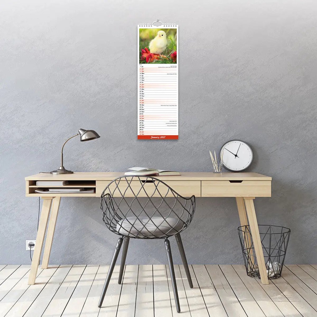 Kippen Kalender 2027 Slimline