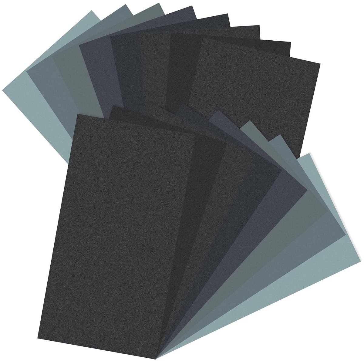 Schuurpapier set 16 stuks 9 x 3,6 inch - verschillende korrelgroottes - ideaal voor hout en metaal - ShopVlot