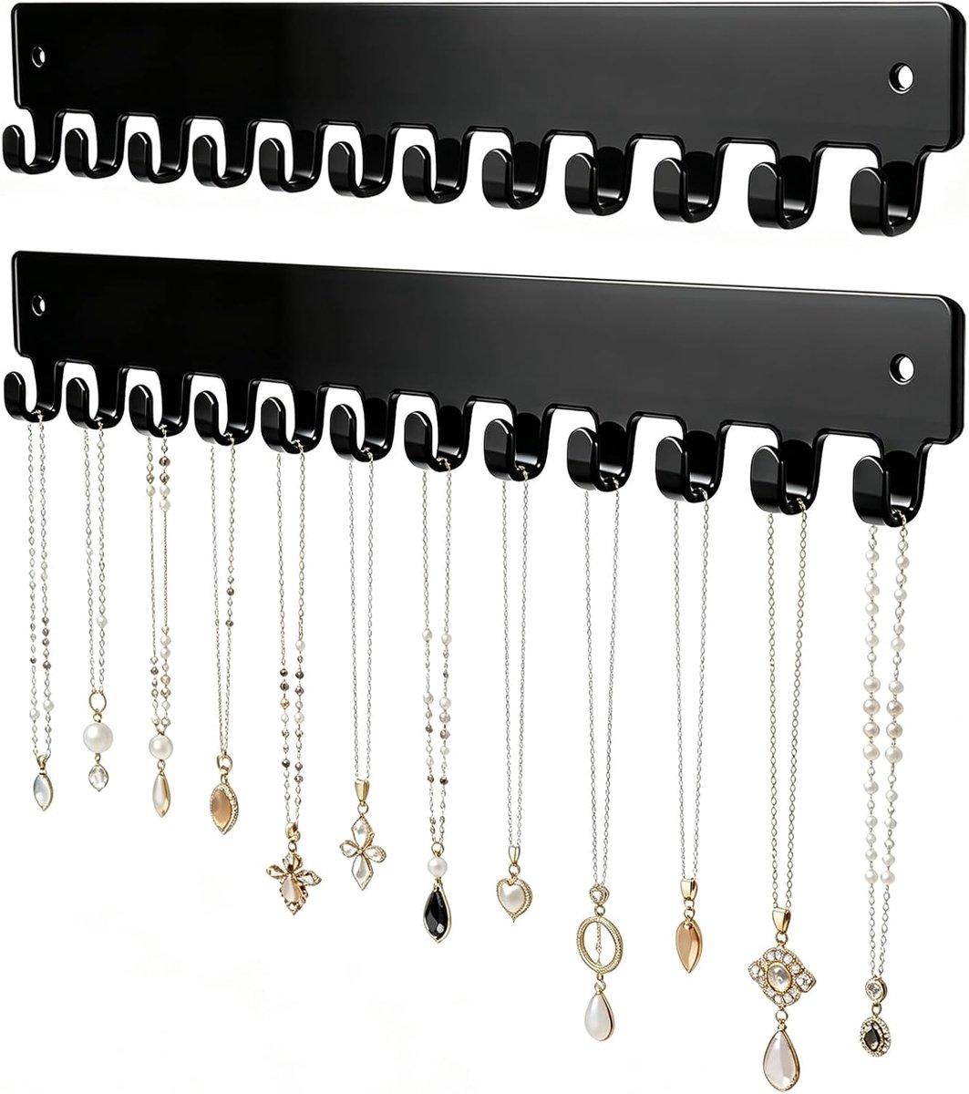 Sieradenopberger wandmontage - ruimtebesparend - decoratief ontwerp - voorkomt verstrengeling - ShopVlot
