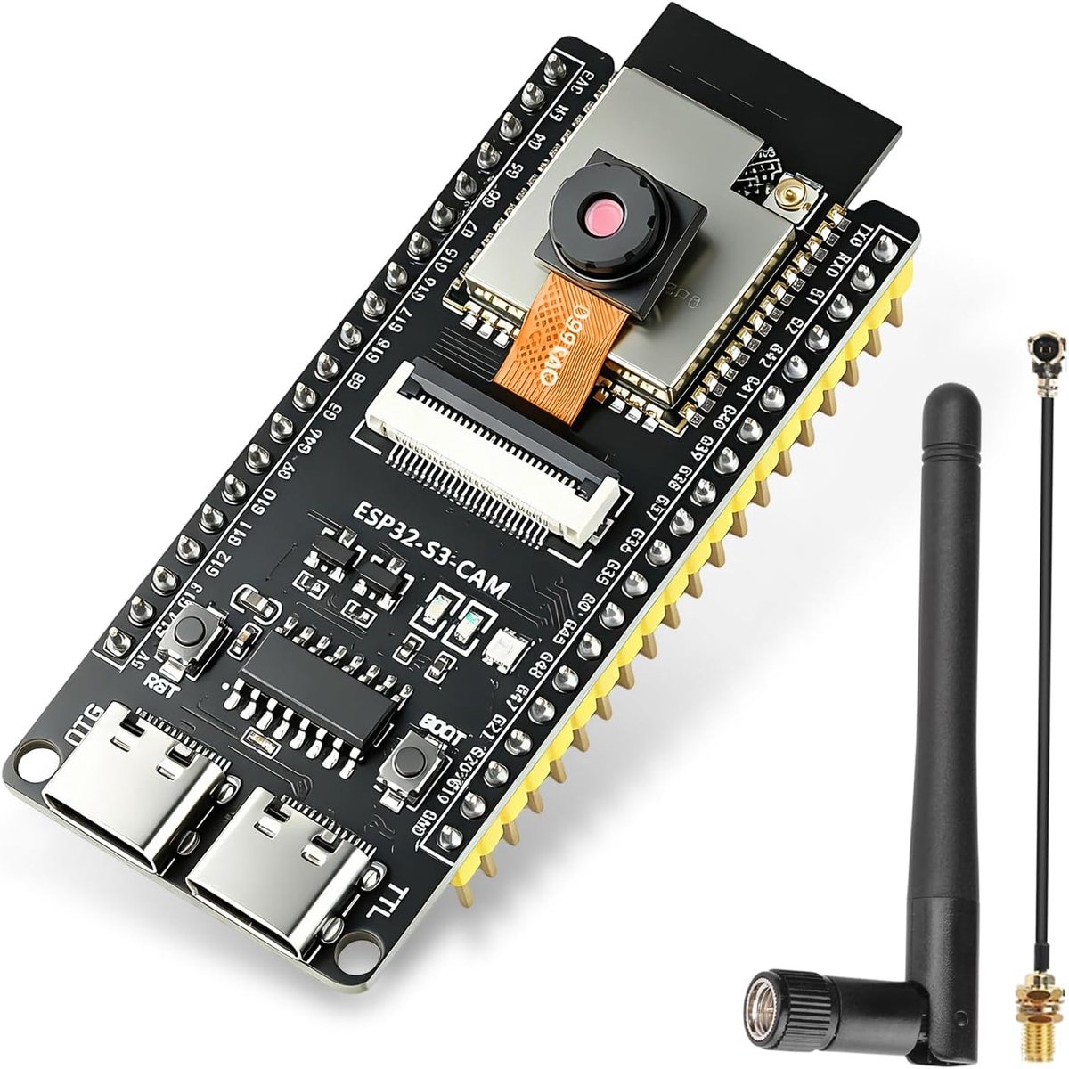 diymore for ESP32 CAM Development Board, for ESP32-S3-WROOM CAM WiFi/Bluetooth, for ESP32-S3-N16R8 DC 5V Dual Core - ShopVlot