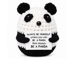 Nina’s Giftshop® Positieve Panda – Handgemaakt Cadeau – Motivatie Cadeau – Grappig Cadeau – Opkikker Cadeau – Cadeau voor Vrouw & Man – Succes Cadeau – Geschenkzakje