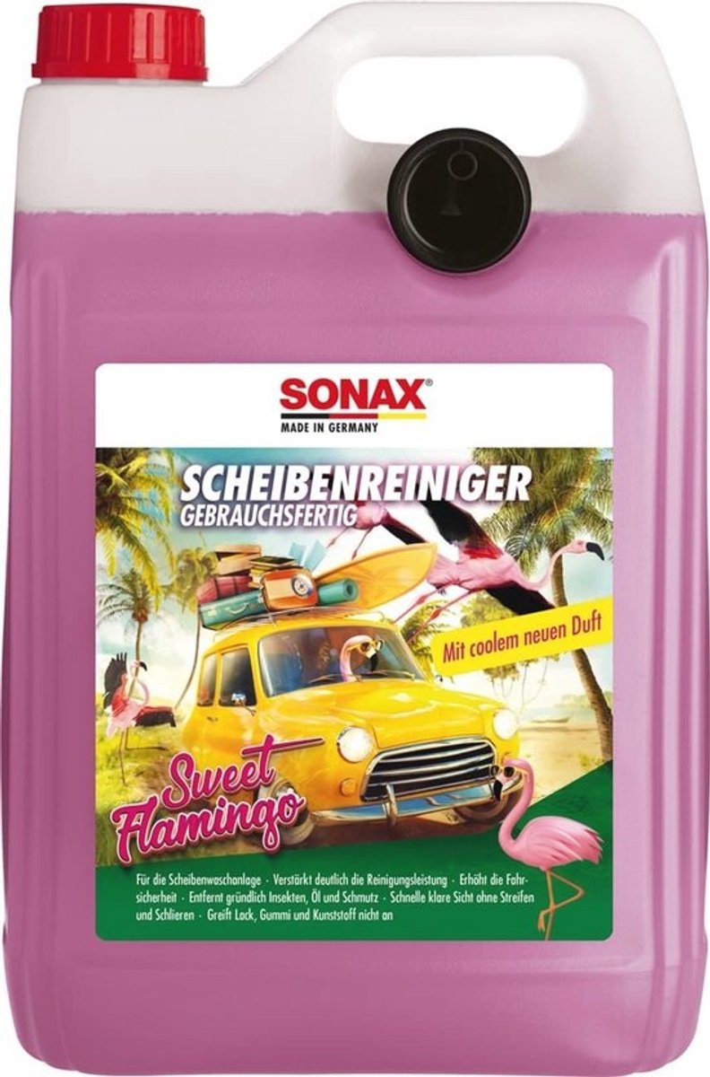 Ruitenreiniger - Sweet Flamingo - 5 Liter - Veiligheid - Hoogwaardig zicht