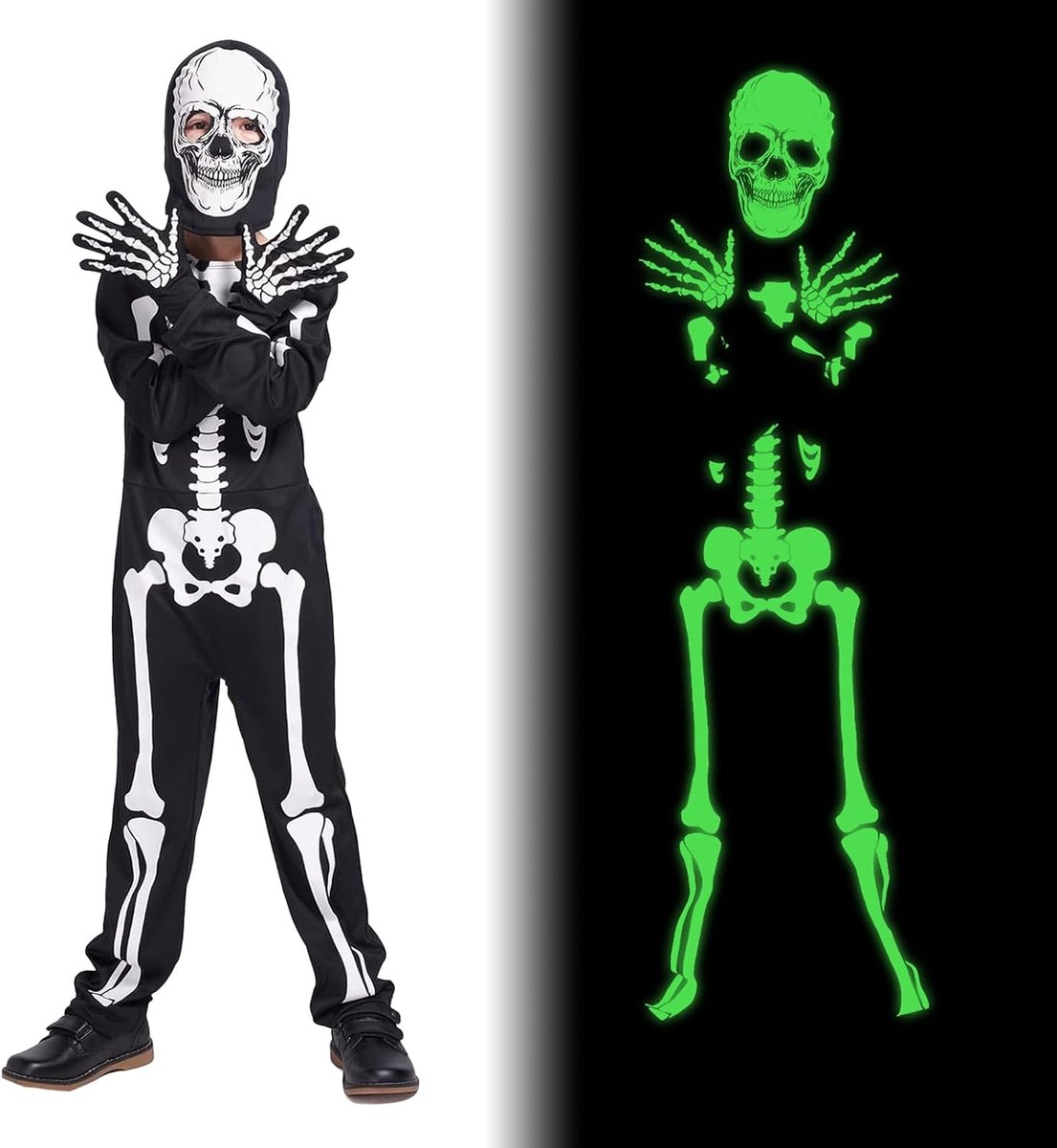 Kostuum voor Halloween, skelet