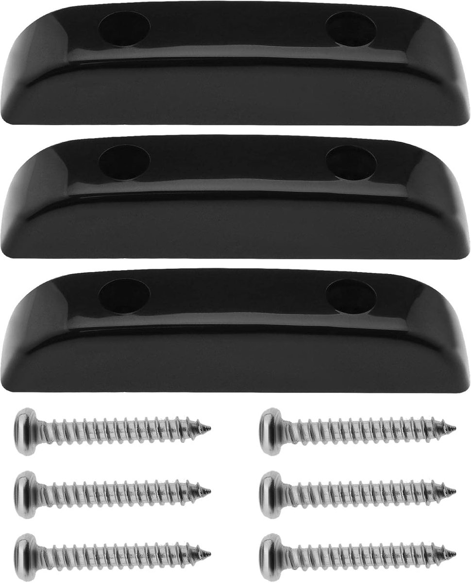 3 STKS Duimsteun Plastic Vingersteun Met Montageschroeven Bass Tug Bar Onderdelen Voor Gitaar Bas Vervanging Instrument Accessoires Zwart