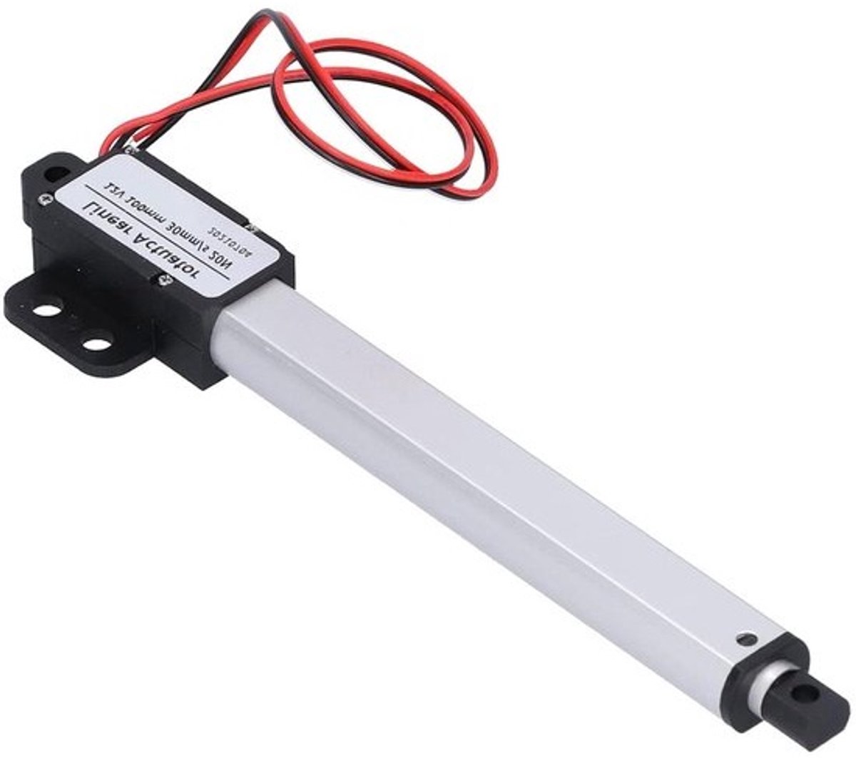 Elektrische lineaire actuator - 100 mm - 12 V - Laag geluidsniveau - Kortsluitbeveiliging - Snelheid 4 mm/s - Kracht 150 N - Voor automatisering - Zwart