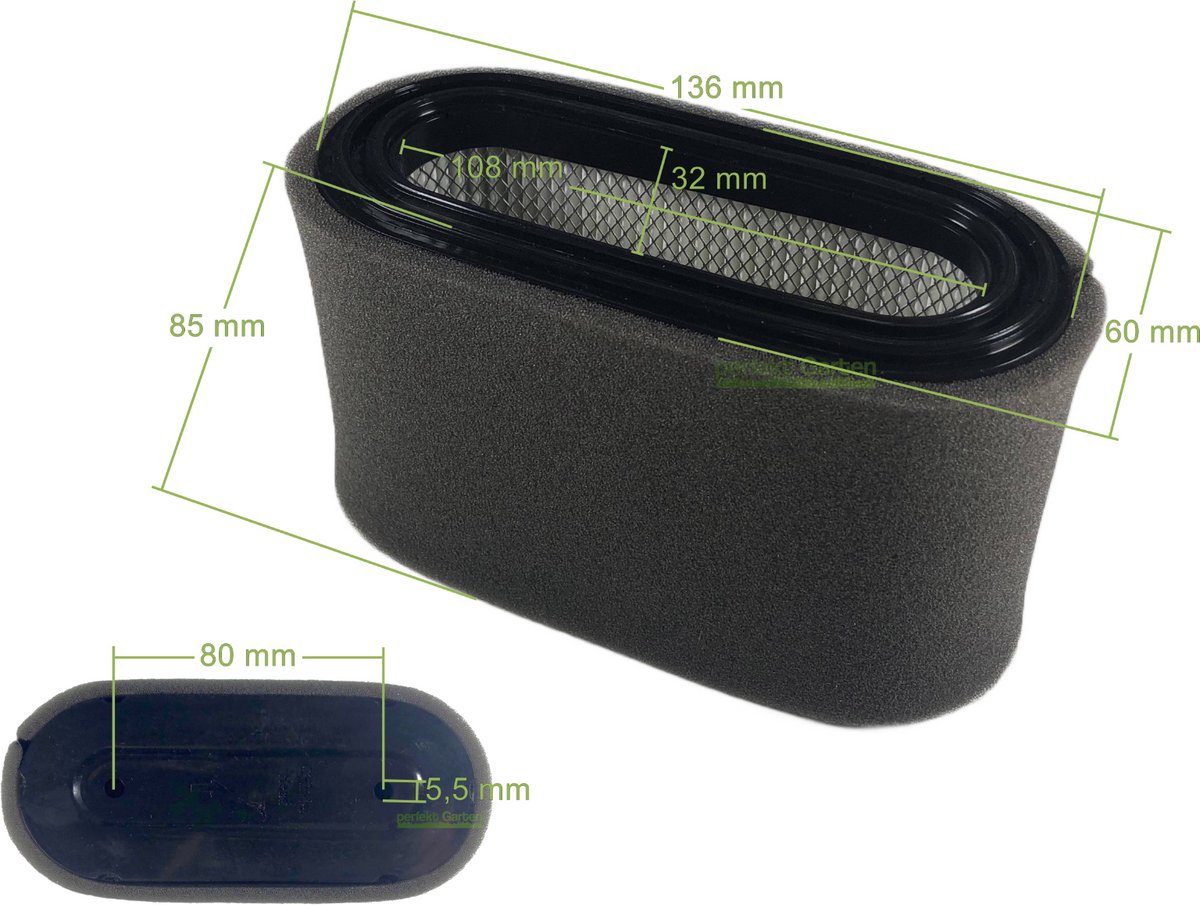 luchtfilter voor motor GGP TRE352 Stiga Estate 2084 384 M SD 98 / 1185514060