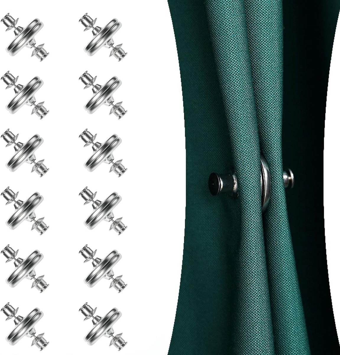 magnetische gordijnmagneten 20 mm - zilver - waterdicht - handige oplossing voor gordijnen - ShopVlot
