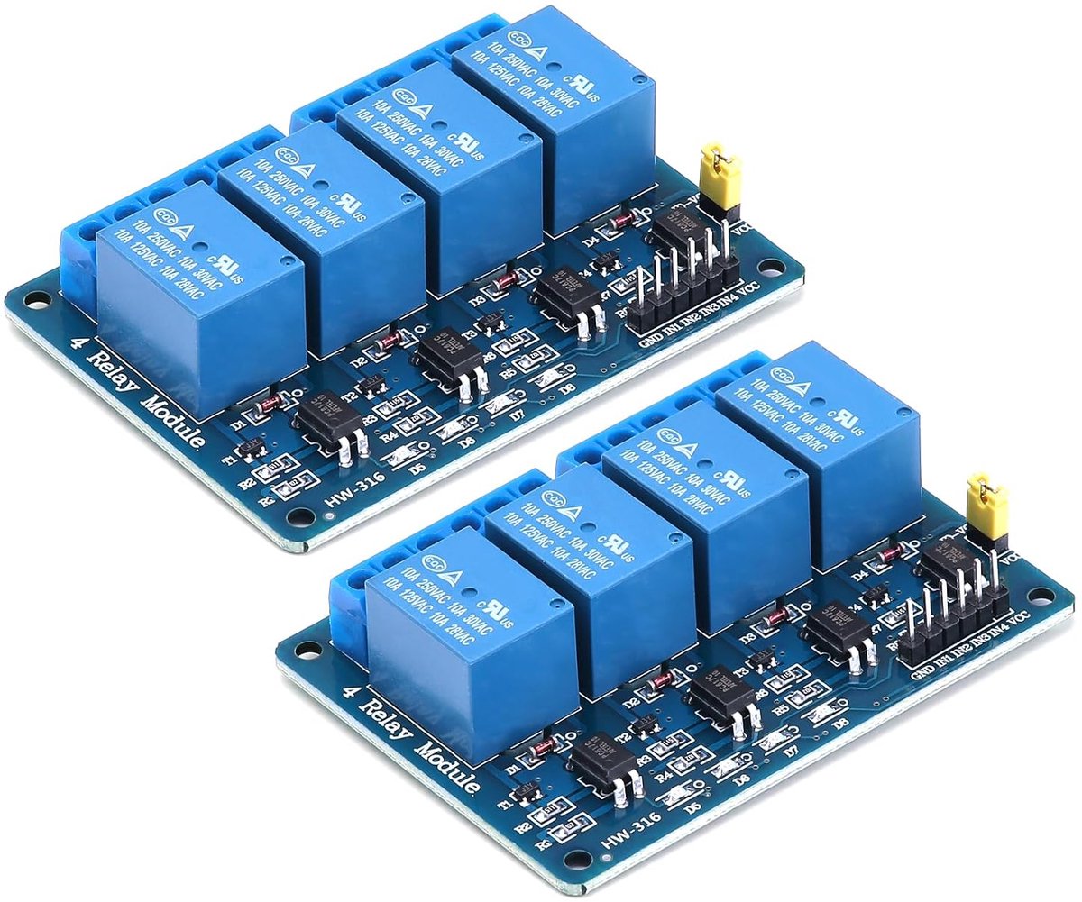 5V 4-kanaals relaismodule - Optische koppeling - Voor Arduino en Raspberry Pi - Bediening van 4 apparaten - ShopVlot