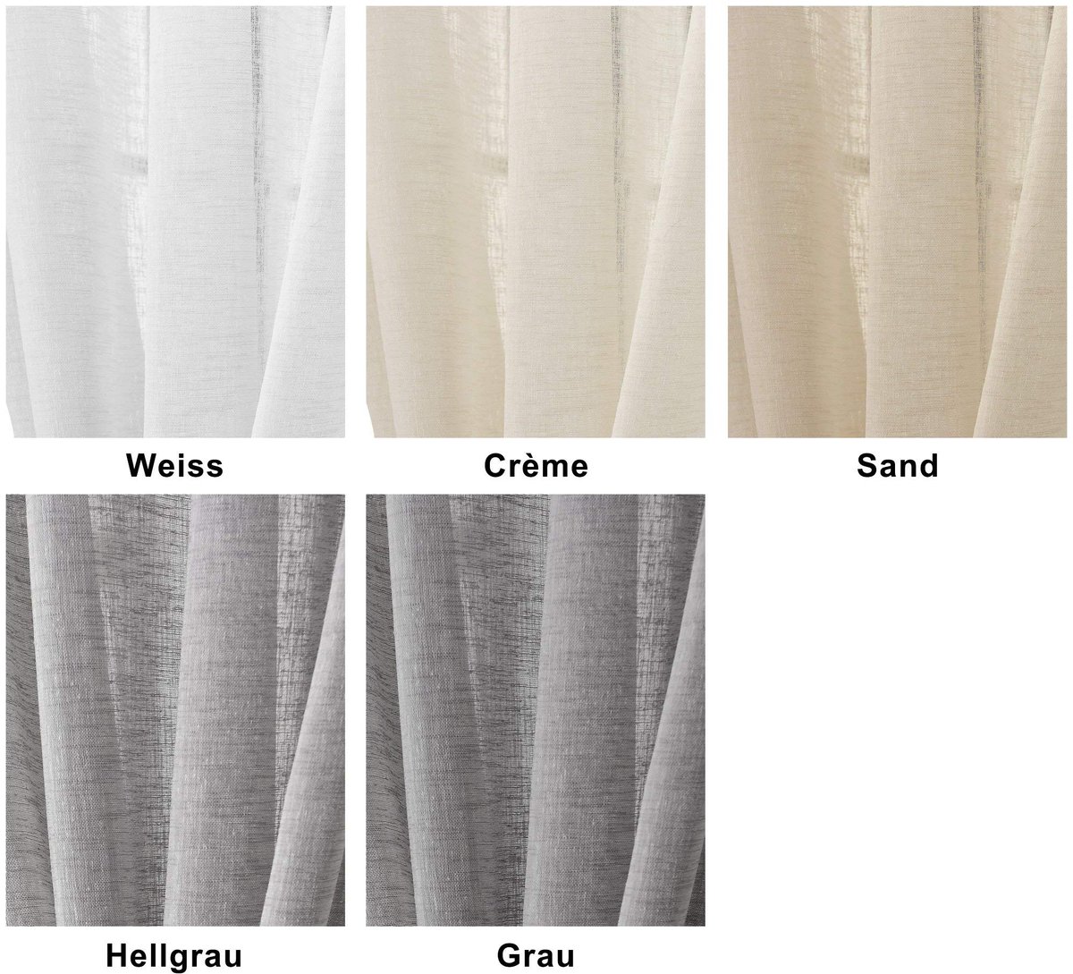 Gordijnen 140x145 cm - Transparant met plissé rand - Linnen look - Ideaal voor woonkamer of slaapkamer - ShopVlot