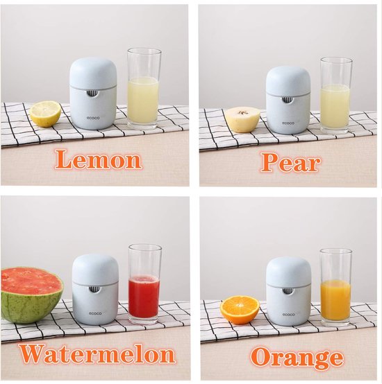 Citroenknijper Citrus Oranje Juicer BPA- Gratis Vaatwasserveilig Hand Juicer Fruit Squeezer Presser met Container & Filter Bag (Beige) — afbeelding 4